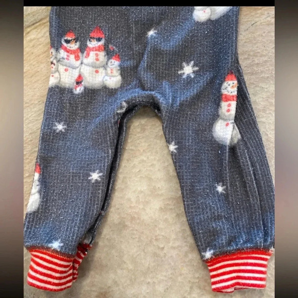 Pj salvage snowman one piece pajamas 3-6 months - Picture 8 of 8